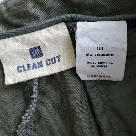Gap Clean Cut Flat Front Pants Women's Khaki Deep Green 10L - Picture 5 of 11